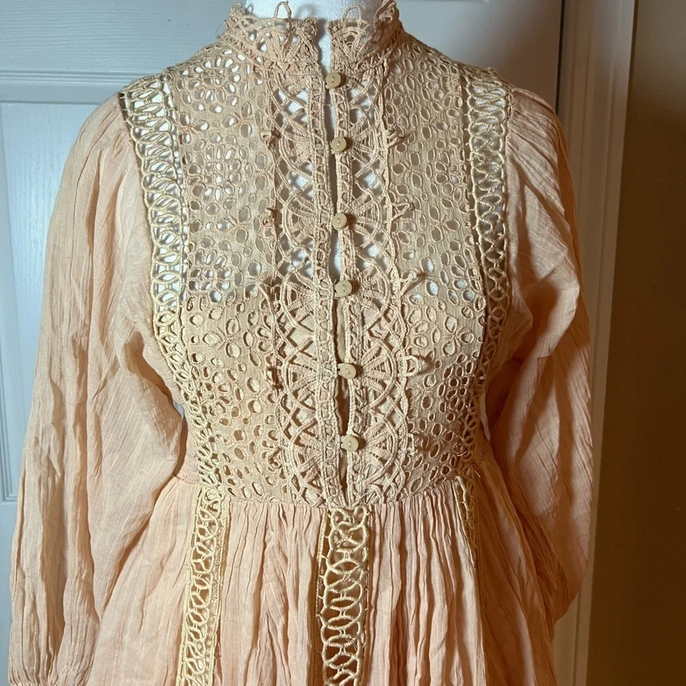 Free People FP One Karma Mini Dress XS 2 Women Casual Crochet Summer